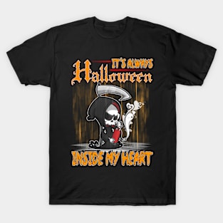 it's always halloween inside my heart love gift T-Shirt